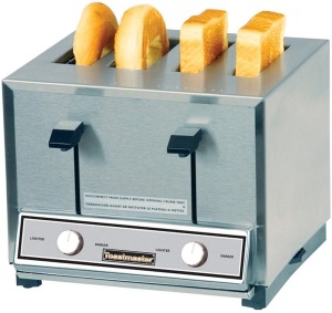 Toastmaster HT424 Pop-Up Four Slice Hybrid Toaster 208/240V. &834 Retail Value. Appears New