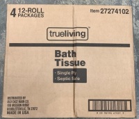 Box of 4 - 12 Roll Pkgs Bath Tissue