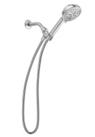 Moen&nbsp;HydroEnergetix 8-Spray Patterns with 1.75 GPM 4.75 in. Wall Mount Single Handheld Shower Head in Chrome - Appears New&nbsp;