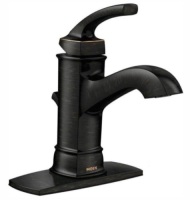 Moen&nbsp;Hensley Single Hole Single-Handle Bathroom Faucet in Mediterranean Bronze - E-Comm Return, Appears New&nbsp;
