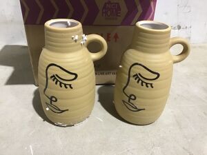 Case of (2) 7" Line Art Vase 