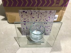 Case of (4) Glass Tealight Candle Holder 