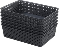Lot of (12) Plastic Baskets, (1) Damaged