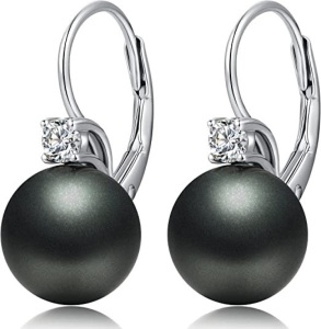 Iridescent Black Pearl Earrings