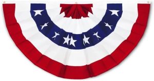 Lot of (4) Anley USA Pleated Fan Flag 3' x 6' 