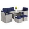 7-Seater Conversational Wicker Dining Table, Outdoor Patio Furniture Set&nbsp;