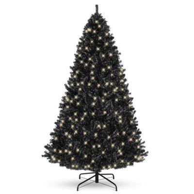 Pre-Lit Artificial Christmas Tree w/ 947 Tips, 350 Lights, Metal Stand - 6ft