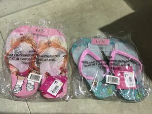 Case of (24) Girls LOL Flip Flops - Multiple Sizes 