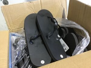Case of Black Flip Flops - Multiple Sizes 