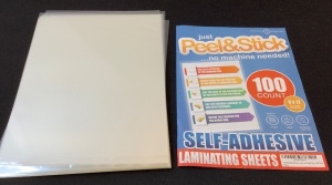 Peel & Stick Laminating Sheets, 9x12