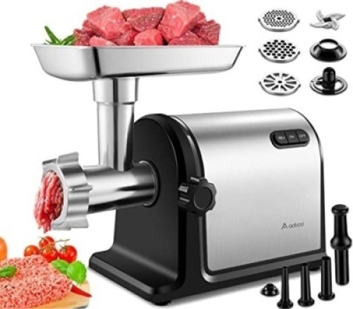 AAOBOSI Heavy Duty Stainless Steel Electric Meat Grinder MG420 - Appears New&nbsp;