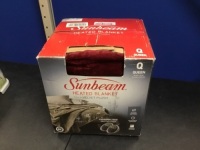 Sunbeam Velvet Plush Electric Heated Blanket, Queen - Appears New