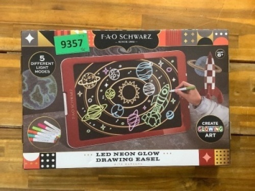 FAO SCHWARZ LED Neon Glow Drawing Easel