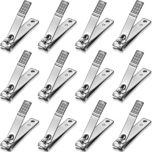 Set of (12) Stainless Steel Nail Clippers