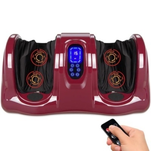 Therapeutic Foot Massager, Rollers, Remote, 3 Modes
