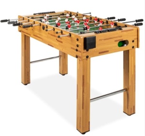 Foosball Game Table, Arcade Table Soccer w/ 2 Cup Holders, 2 Balls - 48in