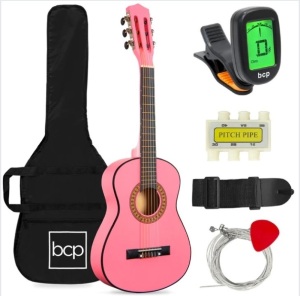 Kids Acoustic Guitar Beginner Starter Kit with Carrying Case - 30in