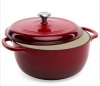 6qt Non-Stick Enamel Cast-Iron Dutch Oven w/ Side Handles