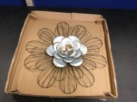 Galvanized Metal Daisy Wall Decor, 18" x 18" - Appears New&nbsp;