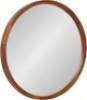 McLean Round Wood Framed Mirror Walnut Brown 24" - Appears New&nbsp;
