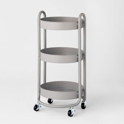 3 Tier Round Metal Utility Cart