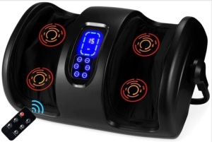 Reflexology Shiatsu Foot Massager w/ High-Intensity Rollers, Remote Control