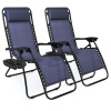 Set of (2) Adjustable Zero Gravity Patio Chair Recliners w/ Cup Holders