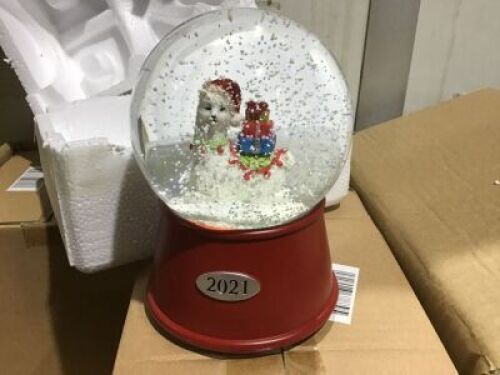 Lot of (2) Cases of (4) 2021 Musical Snow Globes&nbsp;