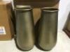 Lot of (2) Cases of (2) 12" Metal Vases Bronze Finish