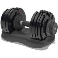 Ativafit Adjustable Dumbbell 71.5 Pound Fitness Dial Dumbbell with Handle and Weight Plate