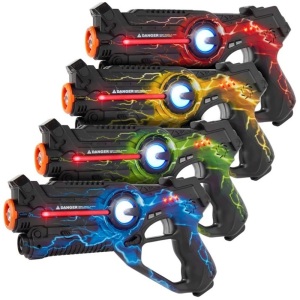 Set of 4 Infrared Laser Tag Guns for Kids & Adults w/ 4 Settings