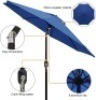 Blissun 9' Outdoor Aluminum Patio Umbrella with Push Button Tilt and Crank,&nbsp;Navy Blue - E-Comm Return, Appears New&nbsp;