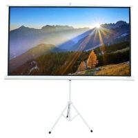 Leadzm Portable 84" 16:9 HD Projection Projector Screen Pull Up with Tripod Stand