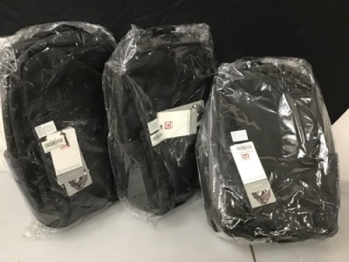 Lot of (3)&nbsp;AGVA Traveller Daypack, Maximum Storage Weekender Daypack 15.6'' - Appear New&nbsp;