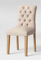 Threshold&nbsp;Brookline Tufted Dining Chair, Xavier Navy - Stock Photo Incorrect Color, Mousy Packaging