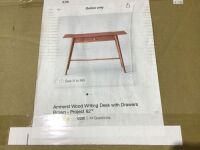 Amherst Wood Writing Desk with Drawers