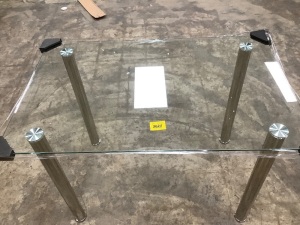 Glass Desk w/ Metal Legs