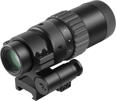 Feyachi M36 1.5X - 5X Red Dot Sight Optics Magnifier with Flip to Side Mount