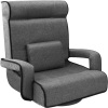 Oversized Swivel Gaming Floor Chair w/ Armrest, Adjustable Backrest