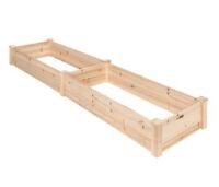 8 ft. x 2 ft. Wood Raised Garden Bed