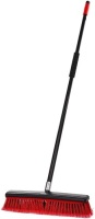 Alpine Industries 2-in-1 Smooth Surface Squeegee Push Broom, Heavy Duty Long Handle, 24"&nbsp;Wide Cleaner Head with Soft Durable Bristles, 3 Pack - NEW