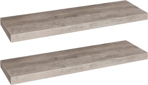 HOOBRO Floating Shelves, Wall Shelf Set of 2, 31.5 Inch Hanging Shelf with Invisible Brackets