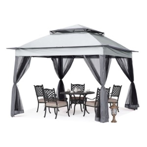 11x11ft Patio Popup Gazebo With Mesh