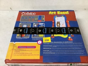 Coodoo Kids Easel Toddler Toys Dry Erase Board And Chalkboard Double Sides Height Adjustable Drawing Board With Extra Accessories