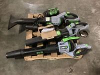 Lot of (3) EGO Power+ Leaf Blowers, (2) Batteries & Charger&nbsp;
