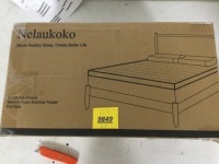 Nelaukoko 2in Gel Infused Memory Foam Mattress Topper