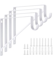 4 Pack Heavy Duty Closet Rod Brackets,&nbsp;10.8 x 10.8 x 1 Inch