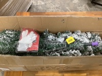 6.5ft Pre-Lit Snow Flocked Christmas Tree