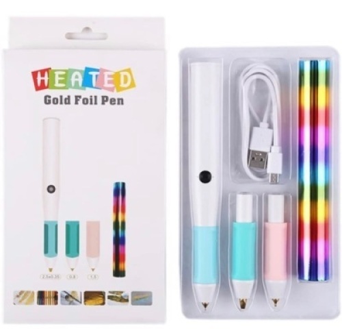 Heat Foil Pen w/ 3 Tips & Foil Roll