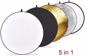 Vander 43" Round 5-in-1 Collapsible Multi-Disc Light Reflector with Bag - Appears New 